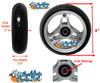 4x1 1/2" Sentinel Caster Wheel With Soft Polyurethane Tire & 5/16" Bearings