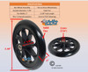 8" Front Caster Wheel Assembly, with 11mm  (7/16') Bearings for Drive Cirrus IV, Cruiser X4, & Silver Sport 2 Manual Wheelchair.  Sold as each
