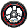 TRI RACER - 6" x 1.40" 3-Spoke Composite Mag Wheel, Black Wheel With Red Strip/ Black Tire. Sold as Set of 2