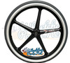 20" X 1 3/8" X-CORE 5 SPOKE WHEEL WITH SOLID TIRE. SOLD AS PAIR