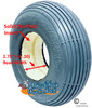 F070C- Heavy Duty 2.80X2.50 (9X2 3/4) Rib Tread, Foam Fill Tire