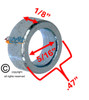 5/16" ID Caster Wheel Spacer Kit. Includes 4 sets of Spacers 1/8", 1/4", 5/16" and 1/2" Spacers