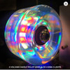 CW097 Volcanic Self Light-Up "Dazzle" Skate Wheel, 58x32mm. CLEAR Hub