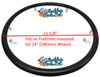 BLACK 24" SUPER GRIP VINYL PUSH RIM COVERS. PRICE IS FOR A SET OF 2