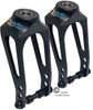 Aluminum Caster Forks, Black Hard Anodize. For use with 4"-7" Wheels. Price is for a set of 2