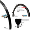 OPTIMAX 24" (540) Black Hard Anodize Pushrim with 6 Tab.  Style. Set of 2
