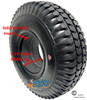 F059- 10X3"  KNOBBY BLACK  FOAM FILL TIRE - NON MARKING