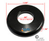 Black Aluminum Fork Bearing Cap For Caster Fork Top Bearing. Set of 2