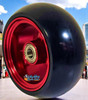 3" x 1.4" Caster Wheel With RED Aluminum Rim and 5/16" Bearings.