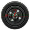 6x2 Caster Wheel With BLACK Rib Tire and 7/16" Bearings. Sold as Pair