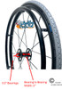 24"  x 1 3/8" (540) 16 Spoke Wheel With SCHWALBE DOWNTOWN AIR PNEUMATIC Tires - Set of 2