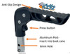 Universal Foldable Push Handle. Fits on 19mm Tubes With 6mm Hole. Sold as each