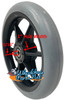 CW072PB - 6x1" 6 SPOKE WHEEL W/ MOLDED ON TIRE - ONE PAIR