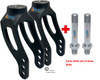 Aluminum Caster Fork, Black Anodized. Standard Size Price is for a set of 2 Forks. For use with 3"-6" wheels. Price is for set of 2