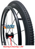 24" x 1 3/8" 12 Spoke, Cyclone Omobic Wheel With Primo Everyday Tire. Set of 2