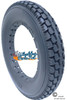 12 1/2 x 2 1/4" Solid Polyurethane Tire, Dark Grey Color & Knobby Tread. Sold as each.