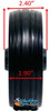 6x2 Caster Wheel, Black Rib Tire and 5/16" Bearings. Sold as Pair