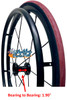24" x 1" 12 Spoke, Cyclone Omobic Wheel With Kenda Kontester RedTire Tire. Set of 2