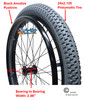 24" x 2.125" (57-507) 36 Spoke Rim with All Terrain Grey Color Tire. Set of 2