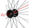 24" x 1" Wire Spoke (30 Spokes) Wheel With Solid Shox G1 Red Color Tread
