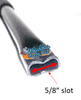 WL308-  5/8" X 8" CHROMED STEEL WHEEL LOCK EXTENSION