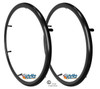 D-SHAPE 24" (540) Black Hard Anodize Pushrim with 6 Tabs. Set of 2
