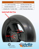 CW103Q - 5 X 1-1/2"  3 SPOKE MAG CASTER WHEEL - SOLD AS PAIR.