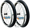 24"x1 3/8" (540) - SPINERGY 30 SPOKE REAR WHEEL WITH SOLID BLACK COLOR EVERYDAY TIRE