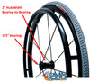 24" x 1" Sentinel 12 Spoke Wheel With Primo Passage Tires. SOLD AS PAIR