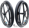 Set of 2 X-CORE Wheels 24" (540) BLACK Color &  Solid SHOX ALL Terrain Tires