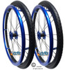 Shivoxx 24"x1" (540) Wheels with Shox G2 Black Tires. Blue Pushrim, Aluminum/Carbon Hub and 1/2" Bearings