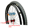 SET of 2, 24" (540mm) 36 Spoke Rim With PRIMO All Terrain Tire & Air Tube