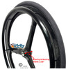 SHIVOLIT 24" x 1" (540m) 3 Spoke Carbon Wheel With Air Pneumatic Tire and Aluminum Pushrim. Set of 2