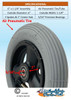 CW113Q 6 x 1 1/4"  3 Spoke wheel w/pneumatic Tire/Tube. Sold In Pairs