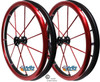 SHIVOLUX 24" (540mm) 12 Aluminum Spokes Wheel WIth Big Center Hub &  Aluminum Pushrim. Set of 2