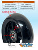 5" x 1.40" Caster Wheel With Composite (nylon) Rim and 5/16" Bearings