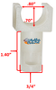 WHITE SEAT RAIL GUIDE FOR PLASTIC DETACHABLE ARMREST. FITS 7/8" TUBE.