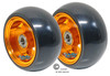3" x 1.4" Caster Wheel With GOLD Aluminum Rim and 5/16" Bearings.