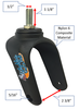 8" x 2" (PFK86) Composite Caster Fork. Sold as Pair