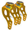 5" Aluminum Caster Fork With Curved Arms- Gold Anodized. Price is for a set of 2 Forks
