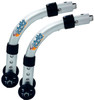 REAR TYPE ANTI-TIPPERS, PUSH BUTTON/ ROLLER SILVER ALUMINUM
