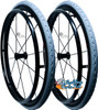 24" x 1" Sentinel 12 Spoke Wheel With All Schwalbe Downtown Grey Tires. SOLD AS PAIR