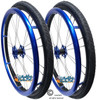 Shivoxx 24"x1" (540) Wheels with Schwalbe Marathon Plus Tires. Blue Pushrim, Aluminum/Carbon Hub and 1/2" Bearings