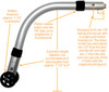 REAR TYPE ANTI-TIPPERS, PUSH BUTTON/ROLLER, SILVER ALUMINUM.
