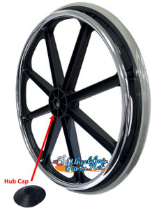 24x1 HD Bariatric Mag Wheel With 2 1/8" Hub. Pair