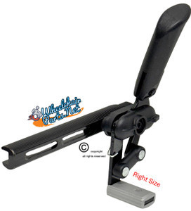 WL801  BLACK ALUMINUM  STYLE WHEEL LOCK - RIGHT SIDE W/CLAMP