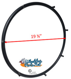 Set of 2  Composite Pushrims 24" (540")  WITH 7 Mounting Tabs