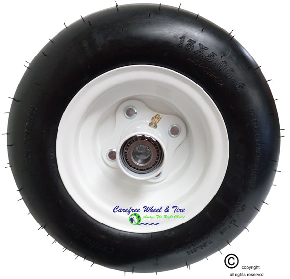 13 x 5.00-6 Foam Fill (HD) Assembly With 5 5/8" Center Hub & 3/4" Roller Bearings