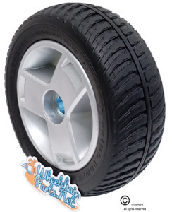 Pride Mobility 9" x 3" Rear Drive Wheel Assembly For Pride Mobility Go-Go scooter. Sold as each