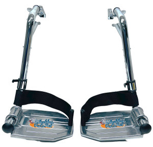 Universal Set Of Footrest With Hemi Pin 1 3/8" & HD Aluminum Footplate. Sold as Pair
